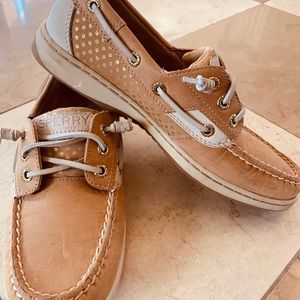 Sperry Topsiders with gold accents and memory foam !